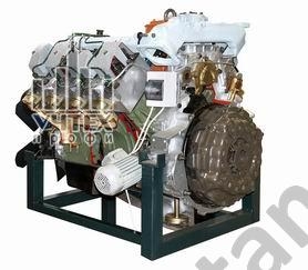 Двигатель грузового автомобиля КАМАЗ (агрегаты в разрезе) с электромеханическим приводом
